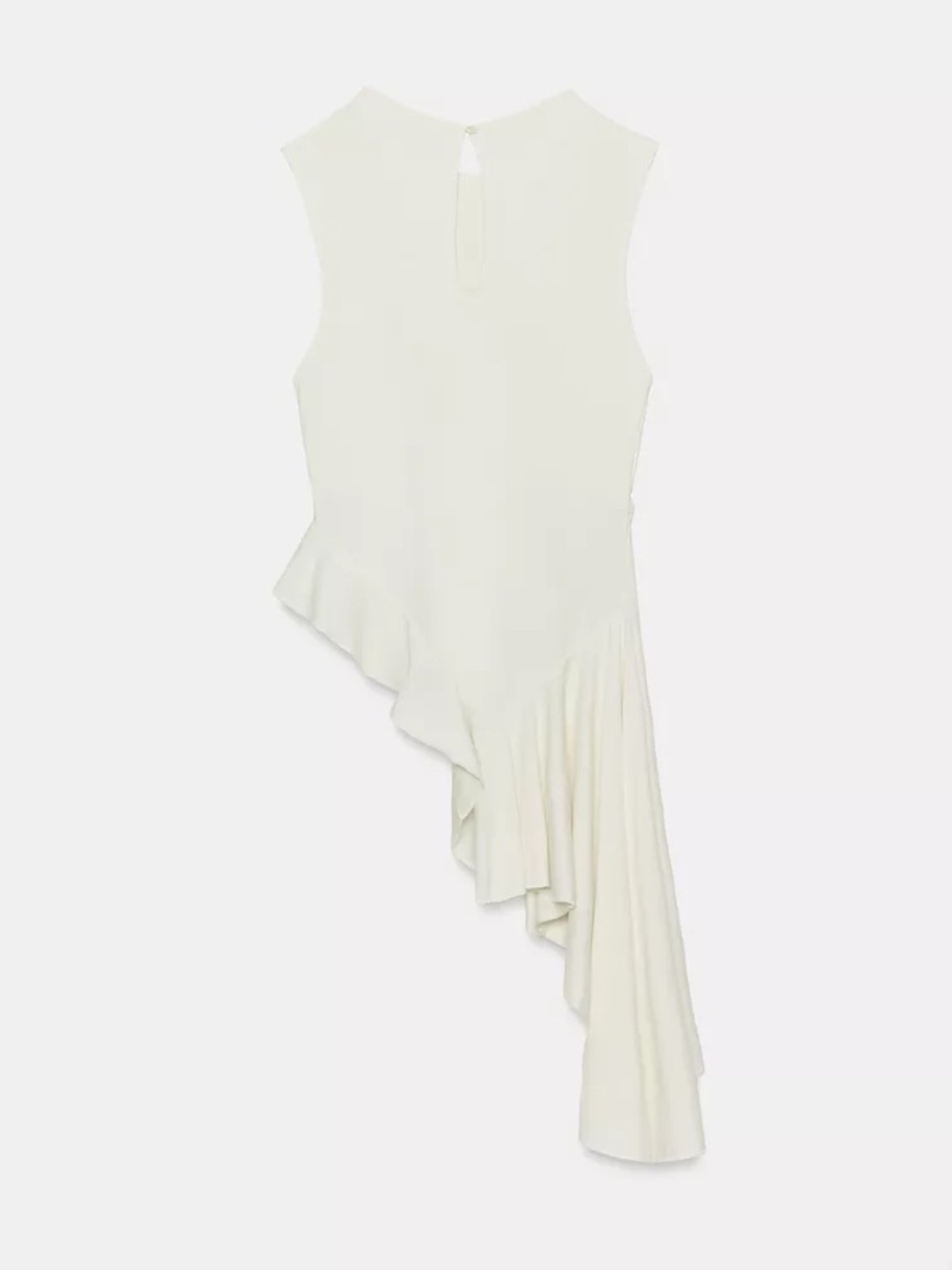 ZARA ASYMMETRIC RUCHED TOP - Picture 7 of 9